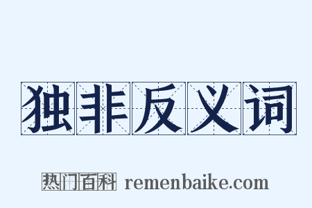独非反义词是什么意思的图片